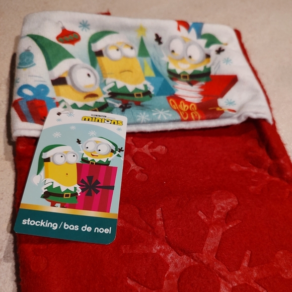 Minions red flannel imprint sticking new with tag - Picture 2 of 10